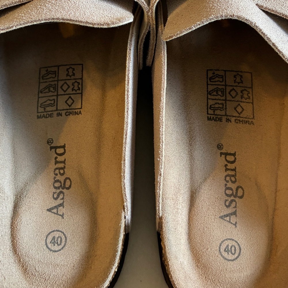 Asgard EUC Suede Cork Clogs (wanna-be Boston Birkenstocks) - Picture 6 of 7